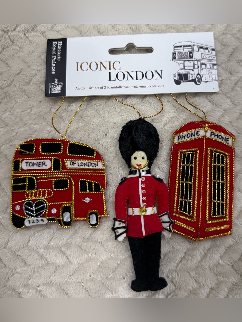 Historic Royal Palaces Iconic London Handmade Ornament Set of 3 St Nicolas